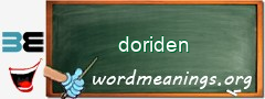 WordMeaning blackboard for doriden